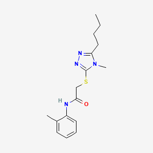 2-[(5-butyl-4-methyl-4H-1,2,4-triazol-3-yl)thio]-N-(2-methylphenyl)acetamide