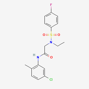 N~1~-(5-chloro-2-methylphenyl)-N~2~-ethyl-N~2~-[(4-fluorophenyl)sulfonyl]glycinamide