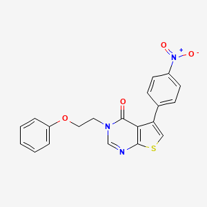 molecular formula C20H15N3O4S B4389200 5-(4-nitrophenyl)-3-(2-phenoxyethyl)thieno[2,3-d]pyrimidin-4(3H)-one 