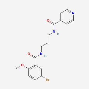 molecular formula C17H18BrN3O3 B4389217 N-{3-[(5-bromo-2-methoxybenzoyl)amino]propyl}isonicotinamide 