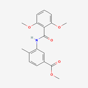 molecular formula C18H19NO5 B4389227 methyl 3-[(2,6-dimethoxybenzoyl)amino]-4-methylbenzoate 