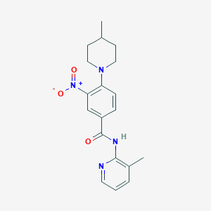 4-(4-methyl-1-piperidinyl)-N-(3-methyl-2-pyridinyl)-3-nitrobenzamide