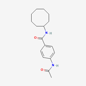 molecular formula C17H24N2O2 B4389244 4-(acetylamino)-N-cyclooctylbenzamide 