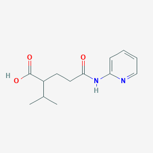 molecular formula C13H18N2O3 B4389262 5-Oxo-2-propan-2-yl-5-(pyridin-2-ylamino)pentanoic acid 