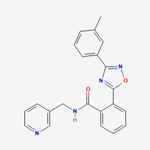 molecular formula C22H18N4O2 B4389266 2-[3-(3-methylphenyl)-1,2,4-oxadiazol-5-yl]-N-(3-pyridinylmethyl)benzamide 