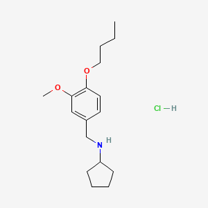 molecular formula C17H28ClNO2 B4389295 N-(4-butoxy-3-methoxybenzyl)cyclopentanamine hydrochloride 