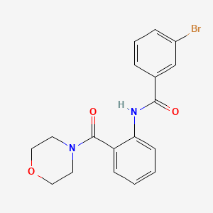 molecular formula C18H17BrN2O3 B4389312 3-bromo-N-[2-(4-morpholinylcarbonyl)phenyl]benzamide 