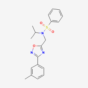 molecular formula C19H21N3O3S B4389319 N-isopropyl-N-{[3-(3-methylphenyl)-1,2,4-oxadiazol-5-yl]methyl}benzenesulfonamide 