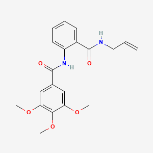 molecular formula C20H22N2O5 B4389326 N-{2-[(allylamino)carbonyl]phenyl}-3,4,5-trimethoxybenzamide 