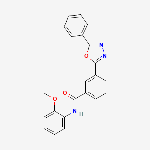 molecular formula C22H17N3O3 B4389329 N-(2-methoxyphenyl)-3-(5-phenyl-1,3,4-oxadiazol-2-yl)benzamide 