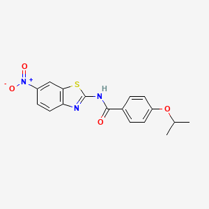 molecular formula C17H15N3O4S B4389334 4-isopropoxy-N-(6-nitro-1,3-benzothiazol-2-yl)benzamide 