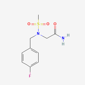 molecular formula C10H13FN2O3S B4389346 N~2~-(4-fluorobenzyl)-N~2~-(methylsulfonyl)glycinamide 