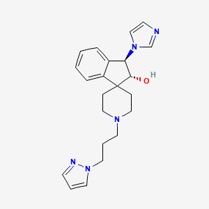 (2R*,3R*)-3-(1H-imidazol-1-yl)-1'-[3-(1H-pyrazol-1-yl)propyl]-2,3-dihydrospiro[indene-1,4'-piperidin]-2-ol