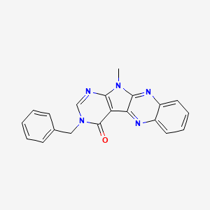 molecular formula C20H15N5O B4389354 3-benzyl-11-methyl-3,11-dihydro-4H-pyrimido[5',4':4,5]pyrrolo[2,3-b]quinoxalin-4-one 