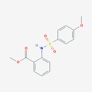 molecular formula C15H15NO5S B438937 Methyl 2-{[(4-methoxyphenyl)sulfonyl]amino}benzoate CAS No. 206546-81-8