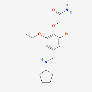 molecular formula C16H23BrN2O3 B4389374 2-{2-bromo-4-[(cyclopentylamino)methyl]-6-ethoxyphenoxy}acetamide 