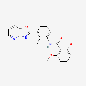 molecular formula C22H19N3O4 B4389383 2,6-dimethoxy-N-(2-methyl-3-[1,3]oxazolo[4,5-b]pyridin-2-ylphenyl)benzamide 
