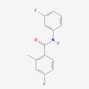 molecular formula C14H11F2NO B4389397 4-fluoro-N-(3-fluorophenyl)-2-methylbenzamide 