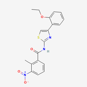 molecular formula C19H17N3O4S B4389418 N-[4-(2-ethoxyphenyl)-1,3-thiazol-2-yl]-2-methyl-3-nitrobenzamide 
