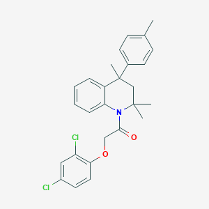 molecular formula C27H27Cl2NO2 B438942 1-[(2,4-Dichlorophenoxy)acetyl]-2,2,4-trimethyl-4-(4-methylphenyl)-1,2,3,4-tetrahydroquinoline CAS No. 317843-49-5