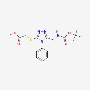 methyl [(5-{[(tert-butoxycarbonyl)amino]methyl}-4-phenyl-4H-1,2,4-triazol-3-yl)thio]acetate