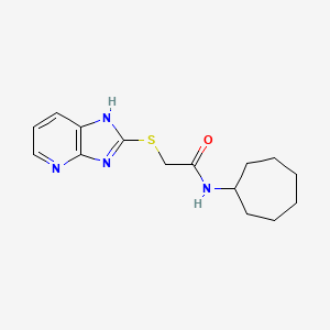molecular formula C15H20N4OS B4389461 N-cycloheptyl-2-(3H-imidazo[4,5-b]pyridin-2-ylthio)acetamide 