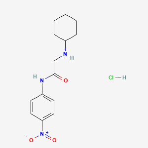 molecular formula C14H20ClN3O3 B4389472 N~2~-cyclohexyl-N~1~-(4-nitrophenyl)glycinamide hydrochloride 