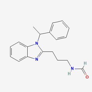 molecular formula C19H21N3O B4389479 N-[3-[1-(1-phenylethyl)benzimidazol-2-yl]propyl]formamide 