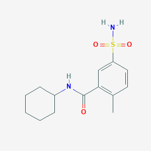 molecular formula C14H20N2O3S B4389491 5-(aminosulfonyl)-N-cyclohexyl-2-methylbenzamide 