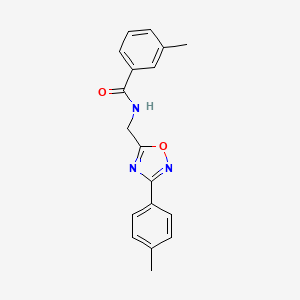 molecular formula C18H17N3O2 B4389494 3-methyl-N-{[3-(4-methylphenyl)-1,2,4-oxadiazol-5-yl]methyl}benzamide 