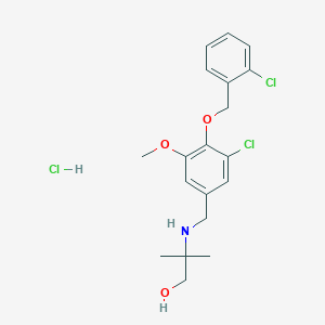 molecular formula C19H24Cl3NO3 B4389513 2-({3-chloro-4-[(2-chlorobenzyl)oxy]-5-methoxybenzyl}amino)-2-methyl-1-propanol hydrochloride 