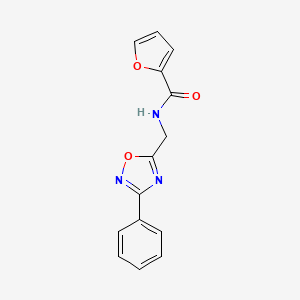 molecular formula C14H11N3O3 B4389517 N-[(3-phenyl-1,2,4-oxadiazol-5-yl)methyl]furan-2-carboxamide 