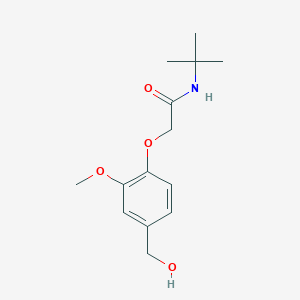 molecular formula C14H21NO4 B4389546 N-(tert-butyl)-2-[4-(hydroxymethyl)-2-methoxyphenoxy]acetamide 