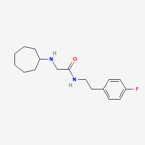 molecular formula C17H25FN2O B4389557 2-(cycloheptylamino)-N-[2-(4-fluorophenyl)ethyl]acetamide 