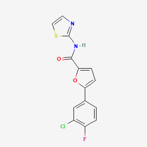 5-(3-chloro-4-fluorophenyl)-N-1,3-thiazol-2-yl-2-furamide