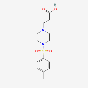molecular formula C14H20N2O4S B4389577 3-{4-[(4-methylphenyl)sulfonyl]-1-piperazinyl}propanoic acid 