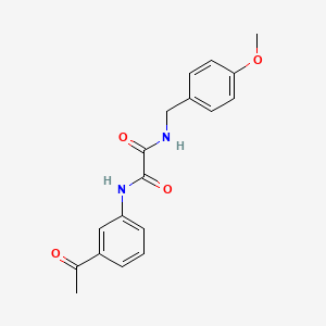 molecular formula C18H18N2O4 B4389590 N-(3-acetylphenyl)-N'-(4-methoxybenzyl)ethanediamide 