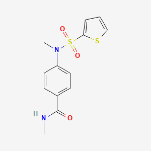 molecular formula C13H14N2O3S2 B4389597 N-methyl-4-[methyl(2-thienylsulfonyl)amino]benzamide 