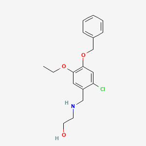 molecular formula C18H22ClNO3 B4389603 2-{[4-(benzyloxy)-2-chloro-5-ethoxybenzyl]amino}ethanol 