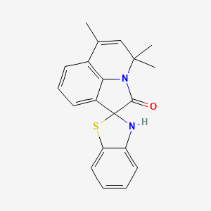 molecular formula C20H18N2OS B4389604 4',4',6'-trimethyl-3H,4'H-spiro[1,3-benzothiazole-2,1'-pyrrolo[3,2,1-ij]quinolin]-2'-one 