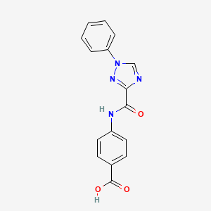 molecular formula C16H12N4O3 B4389611 4-[(1-Phenyl-1,2,4-triazole-3-carbonyl)amino]benzoic acid 