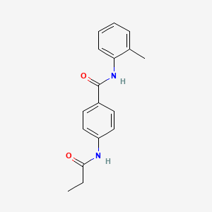 molecular formula C17H18N2O2 B4389618 N-(2-methylphenyl)-4-(propionylamino)benzamide 