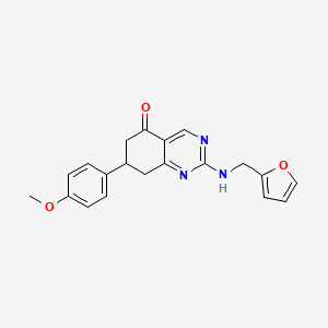 molecular formula C20H19N3O3 B4389624 2-[(2-furylmethyl)amino]-7-(4-methoxyphenyl)-7,8-dihydro-5(6H)-quinazolinone 