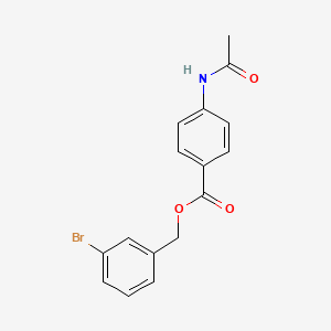 molecular formula C16H14BrNO3 B4389652 3-bromobenzyl 4-(acetylamino)benzoate 