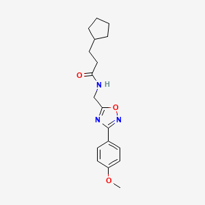 3-cyclopentyl-N-{[3-(4-methoxyphenyl)-1,2,4-oxadiazol-5-yl]methyl}propanamide