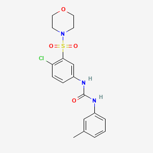 molecular formula C18H20ClN3O4S B4389729 N-[4-chloro-3-(4-morpholinylsulfonyl)phenyl]-N'-(3-methylphenyl)urea 