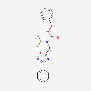 N-isopropyl-2-phenoxy-N-[(3-phenyl-1,2,4-oxadiazol-5-yl)methyl]propanamide