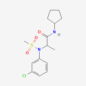 N~2~-(3-chlorophenyl)-N~1~-cyclopentyl-N~2~-(methylsulfonyl)alaninamide