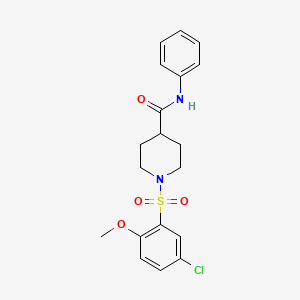 1-[(5-chloro-2-methoxyphenyl)sulfonyl]-N-phenyl-4-piperidinecarboxamide