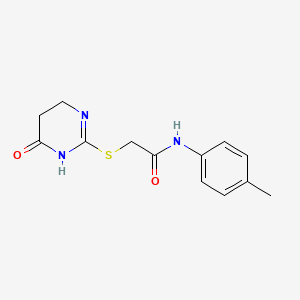 molecular formula C13H15N3O2S B4389845 N-(4-methylphenyl)-2-[(4-oxo-1,4,5,6-tetrahydro-2-pyrimidinyl)thio]acetamide 